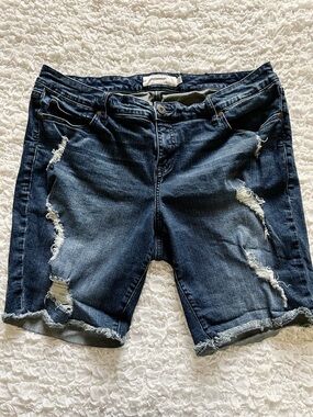 Torrid Denim Shorts 18 Distressed Cut-off